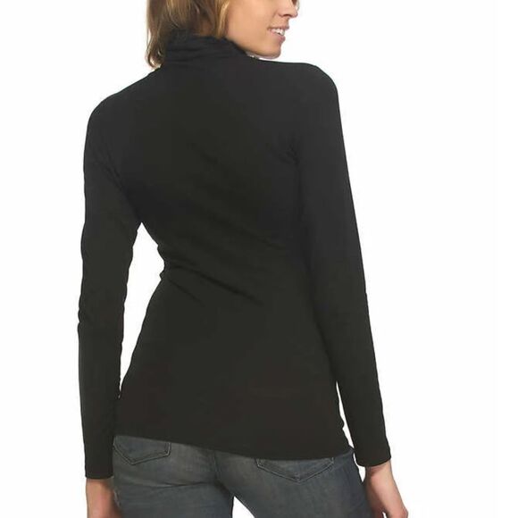 Felina 2-Pack Women Turtlenecks Super Soft Modal Cotton • Black & White • Size L - Picture 4 of 11